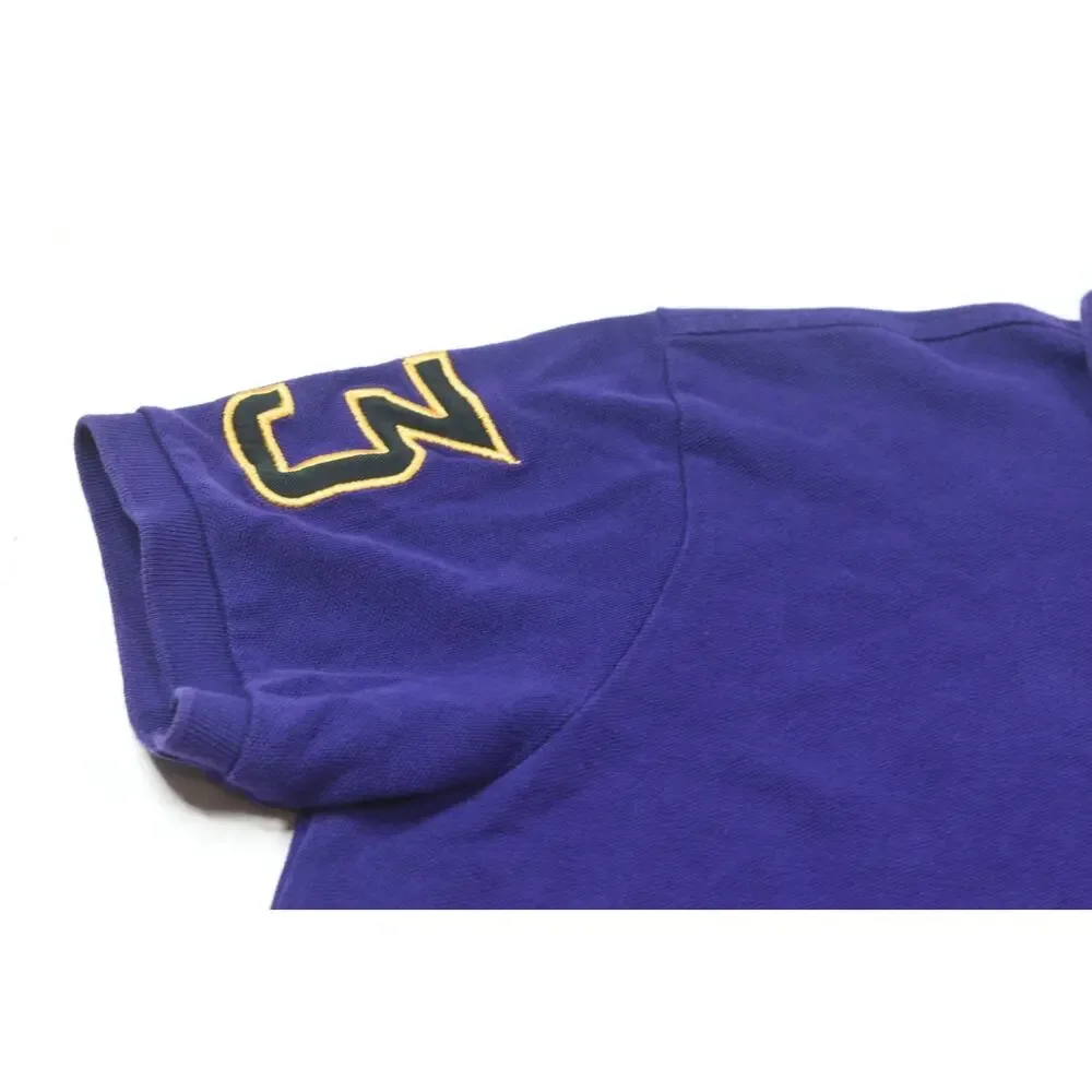 Vintage Polo Ralph Lauren BIG PONY Polo Shirt Mens Medium Purple Short Sleeve